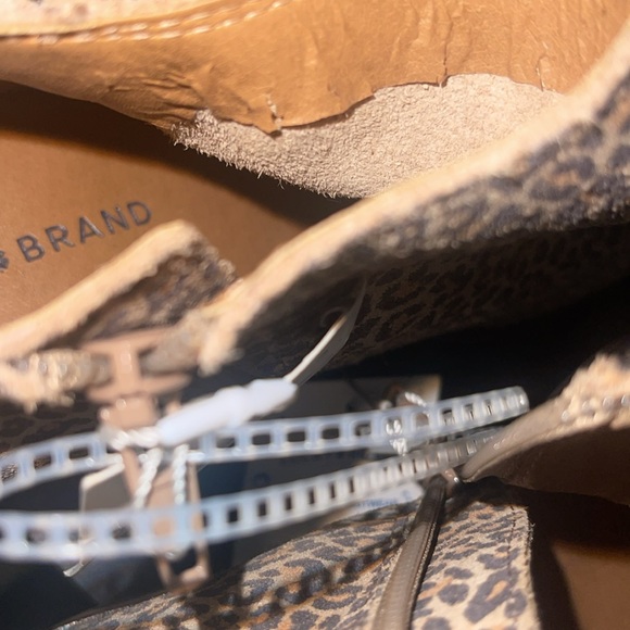 Lucky Brand Felisie waterproof suede leather fringe bootie women's size 10 - Picture 9 of 9